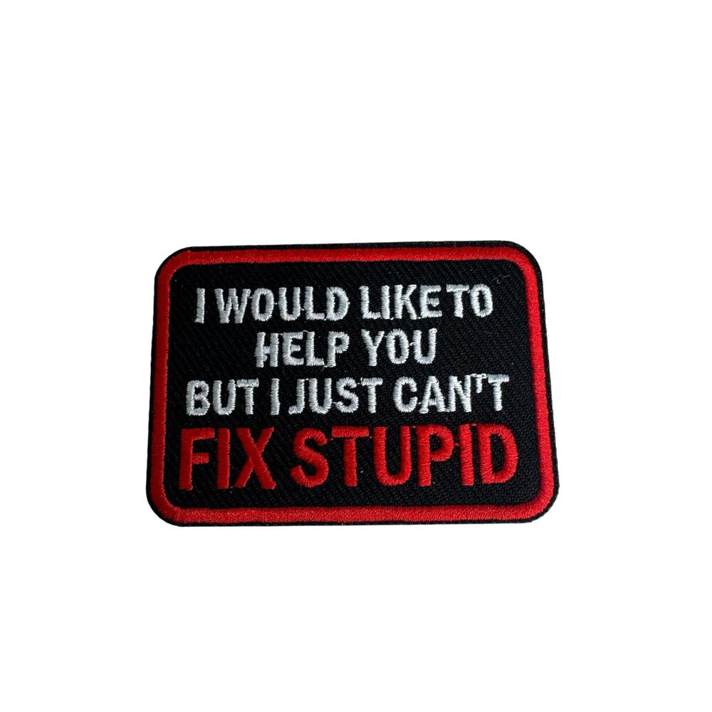 Funny Morale Patch I Would Like to Help You Fix Stupid Hook Loop Tactical 3x2